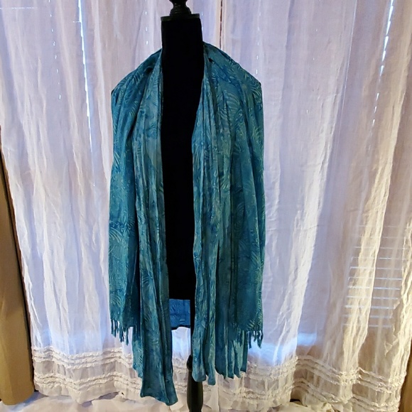LOST RIVER LONG VEST CRINKLE WITH MATCHING SCARF - Picture 1 of 7